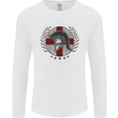 England Bodybuilding Flag Gym Training English Mens Long Sleeve T-Shirt White