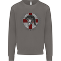 England Bodybuilding Flag Gym Training English Mens Sweatshirt Jumper Charcoal