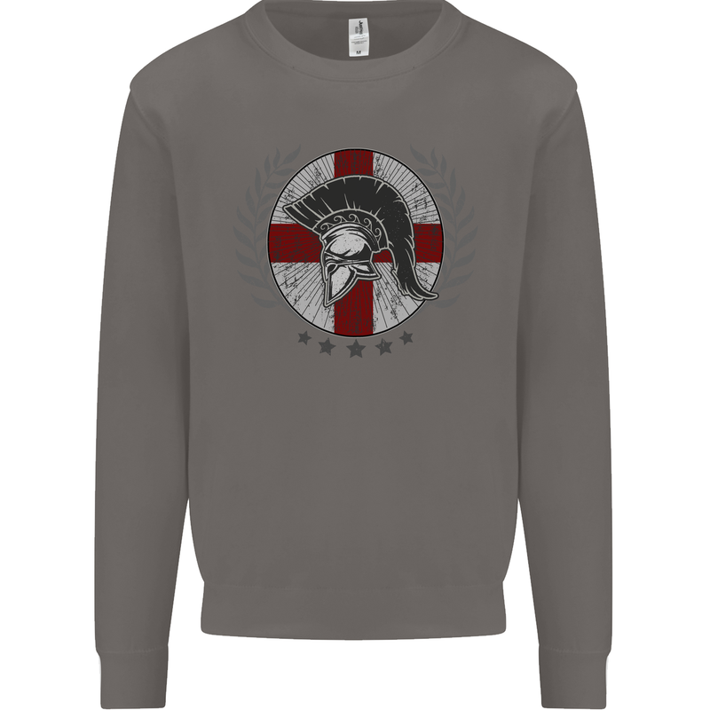 England Bodybuilding Flag Gym Training English Mens Sweatshirt Jumper Charcoal