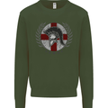 England Bodybuilding Flag Gym Training English Mens Sweatshirt Jumper Forest Green