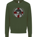 England Bodybuilding Flag Gym Training English Mens Sweatshirt Jumper Forest Green