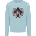 England Bodybuilding Flag Gym Training English Mens Sweatshirt Jumper Light Blue