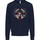 England Bodybuilding Flag Gym Training English Mens Sweatshirt Jumper Navy Blue
