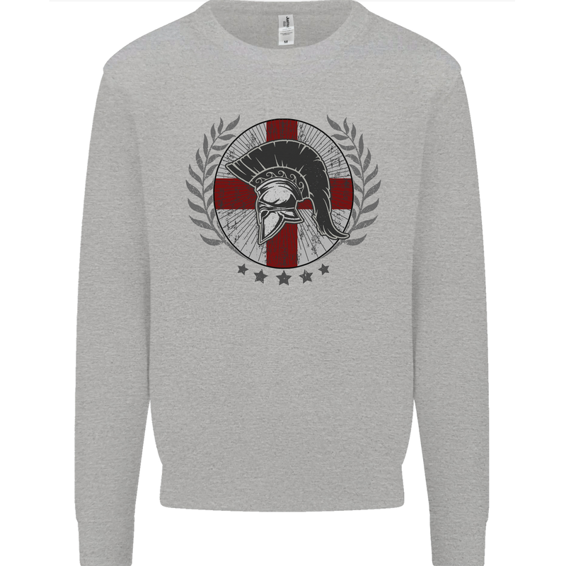 England Bodybuilding Flag Gym Training English Mens Sweatshirt Jumper Sports Grey