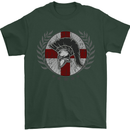 England Bodybuilding Flag Gym Training English Mens T-Shirt 100% Cotton Forest Green