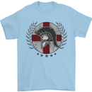 England Bodybuilding Flag Gym Training English Mens T-Shirt 100% Cotton Light Blue