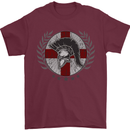 England Bodybuilding Flag Gym Training English Mens T-Shirt 100% Cotton Maroon
