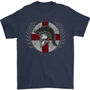 England Bodybuilding Flag Gym Training English Mens T-Shirt 100% Cotton Navy Blue