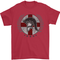 England Bodybuilding Flag Gym Training English Mens T-Shirt 100% Cotton Red