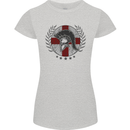England Bodybuilding Flag Gym Training English Womens Petite Cut T-Shirt Sports Grey