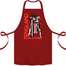 England Born & Bred St Georges Day Cotton Apron 100% Organic Maroon