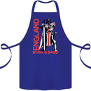 England Born & Bred St Georges Day Cotton Apron 100% Organic Royal Blue