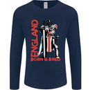 England Born & Bred St Georges Day Mens Long Sleeve T-Shirt Navy Blue
