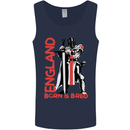 England Born & Bred St Georges Day Mens Vest Tank Top Navy Blue