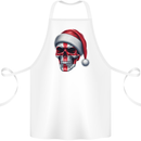 England Christmas Skull Xmas English Flag Biker Cotton Apron 100% Organic White