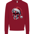 England Christmas Skull Xmas English Flag Biker Kids Sweatshirt Jumper Red