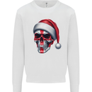 England Christmas Skull Xmas English Flag Biker Mens Sweatshirt Jumper White