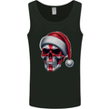 England Christmas Skull Xmas English Flag Biker Mens Vest Tank Top Black