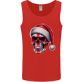 England Christmas Skull Xmas English Flag Biker Mens Vest Tank Top Red