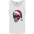 England Christmas Skull Xmas English Flag Biker Mens Vest Tank Top White