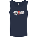 England Flag Football Mens Vest Tank Top Navy Blue