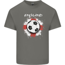 England Flag Football St George Cross Mens Cotton T-Shirt Tee Top Charcoal
