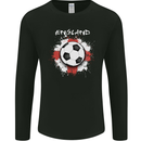 England Flag Football St George Cross Mens Long Sleeve T-Shirt Black