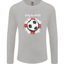 England Flag Football St George Cross Mens Long Sleeve T-Shirt Sports Grey