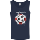 England Flag Football St George Cross Mens Vest Tank Top Navy Blue