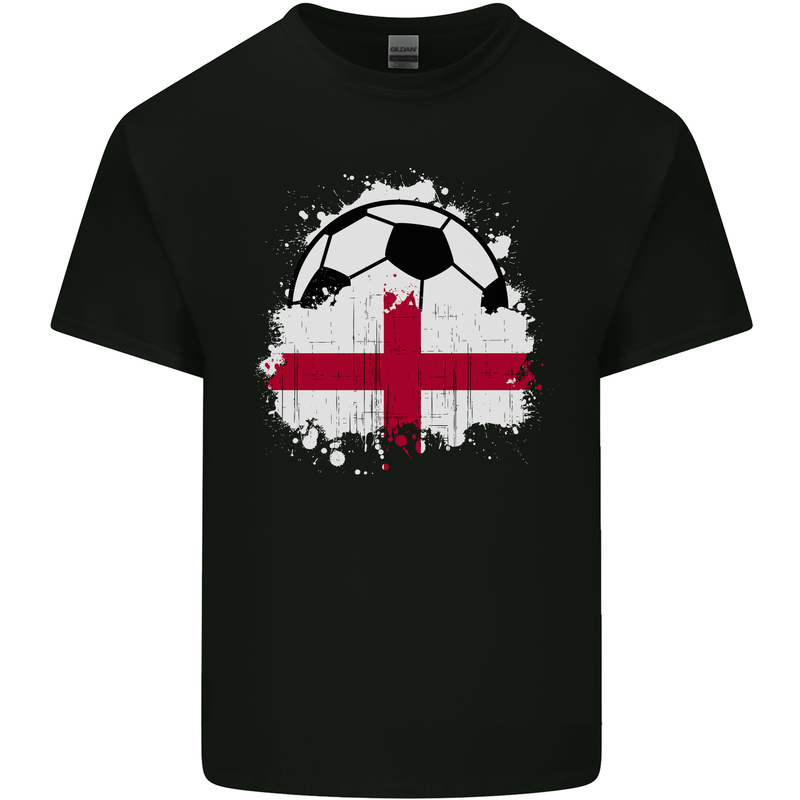 England Football Flag Kids T-Shirt Childrens Black