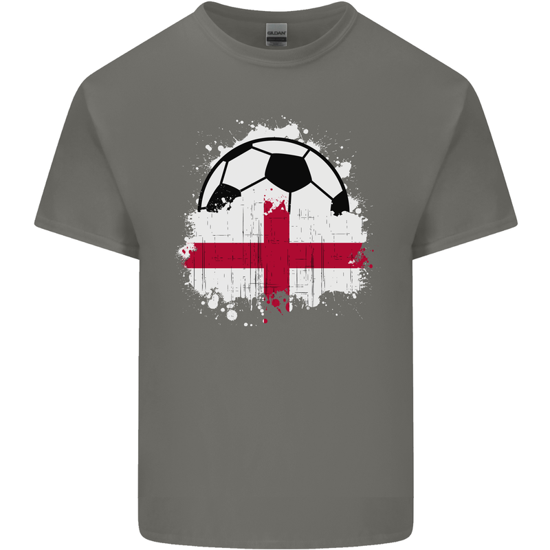 England Football Flag Kids T-Shirt Childrens Charcoal