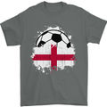 England Football Flag Mens T-Shirt 100% Cotton Charcoal