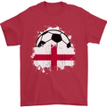 England Football Flag Mens T-Shirt 100% Cotton Red