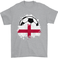 England Football Flag Mens T-Shirt 100% Cotton Sports Grey