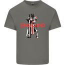 England St Georges Day Knights Templar Flag Mens Cotton T-Shirt Tee Top Charcoal