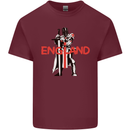 England St Georges Day Knights Templar Flag Mens Cotton T-Shirt Tee Top Maroon