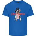 England St Georges Day Knights Templar Flag Mens Cotton T-Shirt Tee Top Royal Blue