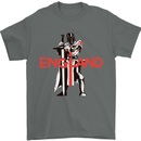 England St Georges Day Knights Templar Flag Mens T-Shirt 100% Cotton Charcoal