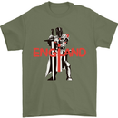 England St Georges Day Knights Templar Flag Mens T-Shirt 100% Cotton Military Green