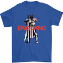 England St Georges Day Knights Templar Flag Mens T-Shirt 100% Cotton Royal Blue
