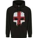 English Skull England Flag Gym Biker Childrens Kids Hoodie Black
