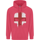 English Skull England Flag Gym Biker Childrens Kids Hoodie Heliconia