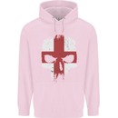 English Skull England Flag Gym Biker Childrens Kids Hoodie Light Pink