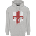 English Skull England Flag Gym Biker Childrens Kids Hoodie Sports Grey