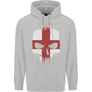 English Skull England Flag Gym Biker Childrens Kids Hoodie Sports Grey