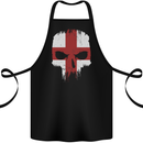 English Skull England Flag Gym Biker Cotton Apron 100% Organic Black