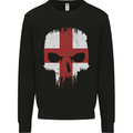 English Skull England Flag Gym Biker Kids Sweatshirt Jumper Black