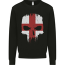 English Skull England Flag Gym Biker Kids Sweatshirt Jumper Black