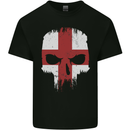 English Skull England Flag Gym Biker Kids T-Shirt Childrens Black
