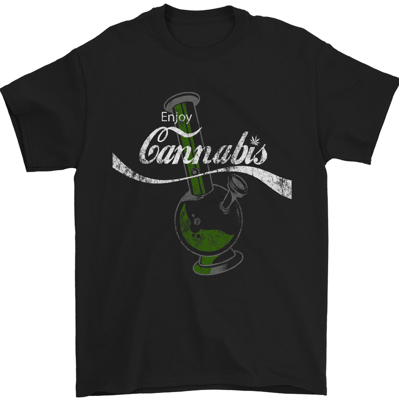 a black t - shirt with the words enjoy cannabiss on it